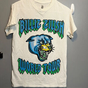 2019 billie eilish world tour concert tee shirt short sleeve size small white